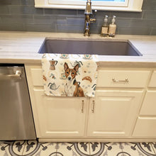 Load image into Gallery viewer, Brindle and White Basenji Coffee Bar Kitchen Towel