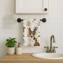 Load image into Gallery viewer, Brindle and White Basenji Coffee Bar Kitchen Towel