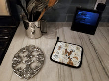 Load image into Gallery viewer, Brindle and White Basenji Coffee Bar Pair of Pot Holders