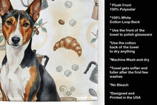 Load image into Gallery viewer, Tricolor and White Basenji Coffee Bar Kitchen Towel