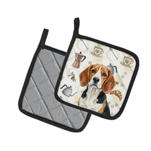 Load image into Gallery viewer, Beagle Coffee Bar Pair of Pot Holders