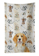 Load image into Gallery viewer, Lemon and White Beagle Coffee Bar Kitchen Towel