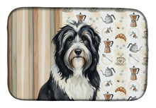 Load image into Gallery viewer, Black Bearded Collie Coffee Bar Dish Drying Mat