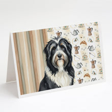 Load image into Gallery viewer, Black Bearded Collie Coffee Bar Greeting Cards Pack of 8