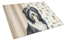 Load image into Gallery viewer, Black Bearded Collie Coffee Bar Glass Cutting Board