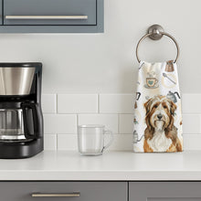 Load image into Gallery viewer, Brown Bearded Collie Coffee Bar Kitchen Towel