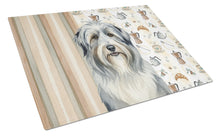Load image into Gallery viewer, Bearded Collie Coffee Bar Glass Cutting Board