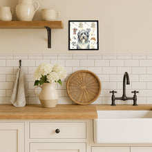 Load image into Gallery viewer, Bearded Collie Coffee Bar Framed Metal Print