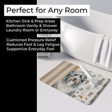 Load image into Gallery viewer, Bearded Collie Coffee Bar Memory Foam Kitchen Mat