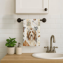 Load image into Gallery viewer, Fawn Bearded Collie Coffee Bar Kitchen Towel
