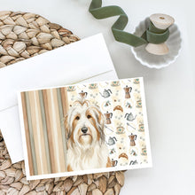 Load image into Gallery viewer, White and Tan Bearded Collie Coffee Bar Greeting Cards Pack of 8