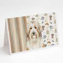 Load image into Gallery viewer, White and Tan Bearded Collie Coffee Bar Greeting Cards Pack of 8