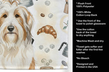Load image into Gallery viewer, White and Tan Bearded Collie Coffee Bar Kitchen Towel