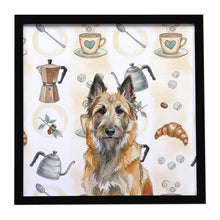 Load image into Gallery viewer, Belgian Laekenois Coffee Bar Framed Metal Print