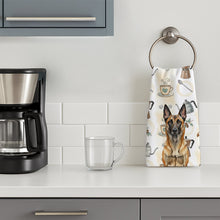 Load image into Gallery viewer, Belgian Malinois Coffee Bar Kitchen Towel