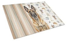 Load image into Gallery viewer, Belgian Malinois Coffee Bar Glass Cutting Board