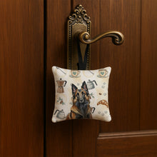 Load image into Gallery viewer, Belgian Tervuren Coffee Bar Hanging Square Fabric Ornament 3.5 × 3.5