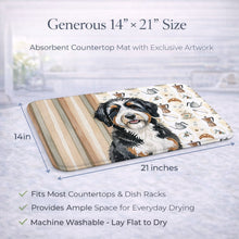 Load image into Gallery viewer, Berndoodle Coffee Bar Dish Drying Mat