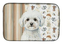 Load image into Gallery viewer, Bichon Frise Coffee Bar Dish Drying Mat