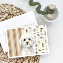 Load image into Gallery viewer, Bichon Frise Coffee Bar Greeting Cards Pack of 8