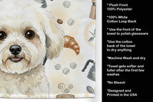 Load image into Gallery viewer, White and Cream Bichon Frise Coffee Bar Kitchen Towel