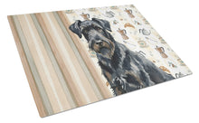 Load image into Gallery viewer, Black Russian Terrier Coffee Bar Glass Cutting Board