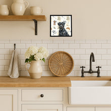 Load image into Gallery viewer, Black Russian Terrier Coffee Bar Framed Metal Print