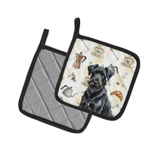 Load image into Gallery viewer, Black Russian Terrier Coffee Bar Pair of Pot Holders