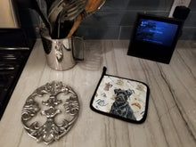 Load image into Gallery viewer, Black Russian Terrier Coffee Bar Pair of Pot Holders