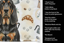 Load image into Gallery viewer, Black and Tan Bloodhound Coffee Bar Kitchen Towel
