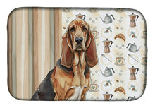 Load image into Gallery viewer, Liver and Tan Bloodhound Coffee Bar Dish Drying Mat