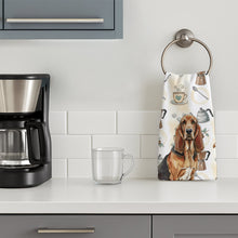 Load image into Gallery viewer, Liver and Tan Bloodhound Coffee Bar Kitchen Towel