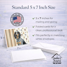 Load image into Gallery viewer, Bluetick Coonhound Coffee Bar Greeting Cards Pack of 8
