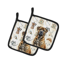 Load image into Gallery viewer, Brindle Boerboel Coffee Bar Pair of Pot Holders