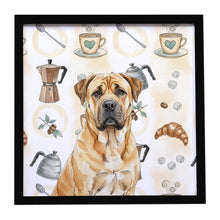 Load image into Gallery viewer, Fawn Boerboel Coffee Bar Framed Metal Print