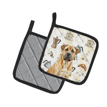 Load image into Gallery viewer, Fawn Boerboel Coffee Bar Pair of Pot Holders