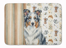 Load image into Gallery viewer, Blue Merle Border Collie Coffee Bar Memory Foam Kitchen Mat
