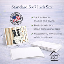 Load image into Gallery viewer, Border Collie Coffee Bar Greeting Cards Pack of 8