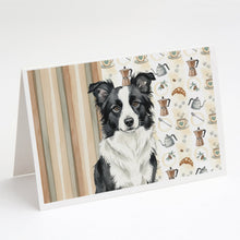 Load image into Gallery viewer, Border Collie Coffee Bar Greeting Cards Pack of 8