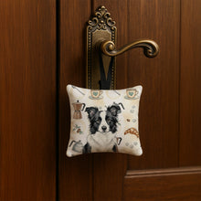 Load image into Gallery viewer, Border Collie Coffee Bar Hanging Square Fabric Ornament 3.5 × 3.5