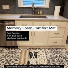 Load image into Gallery viewer, Border Collie Coffee Bar Memory Foam Kitchen Mat