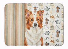 Load image into Gallery viewer, Red and White Border Collie Coffee Bar Memory Foam Kitchen Mat