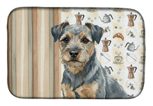 Load image into Gallery viewer, Blue and Tan Border Terrier Coffee Bar Dish Drying Mat