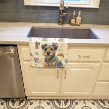 Load image into Gallery viewer, Blue and Tan Border Terrier Coffee Bar Kitchen Towel