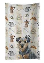 Load image into Gallery viewer, Blue and Tan Border Terrier Coffee Bar Kitchen Towel