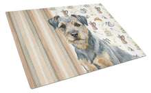 Load image into Gallery viewer, Blue and Tan Border Terrier Coffee Bar Glass Cutting Board