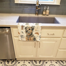 Load image into Gallery viewer, Grizzle and Tan Border Terrier Coffee Bar Kitchen Towel