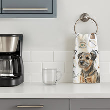 Load image into Gallery viewer, Grizzle and Tan Border Terrier Coffee Bar Kitchen Towel