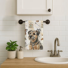 Load image into Gallery viewer, Grizzle and Tan Border Terrier Coffee Bar Kitchen Towel