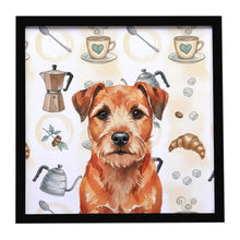 Load image into Gallery viewer, Red Border Terrier Coffee Bar Framed Metal Print